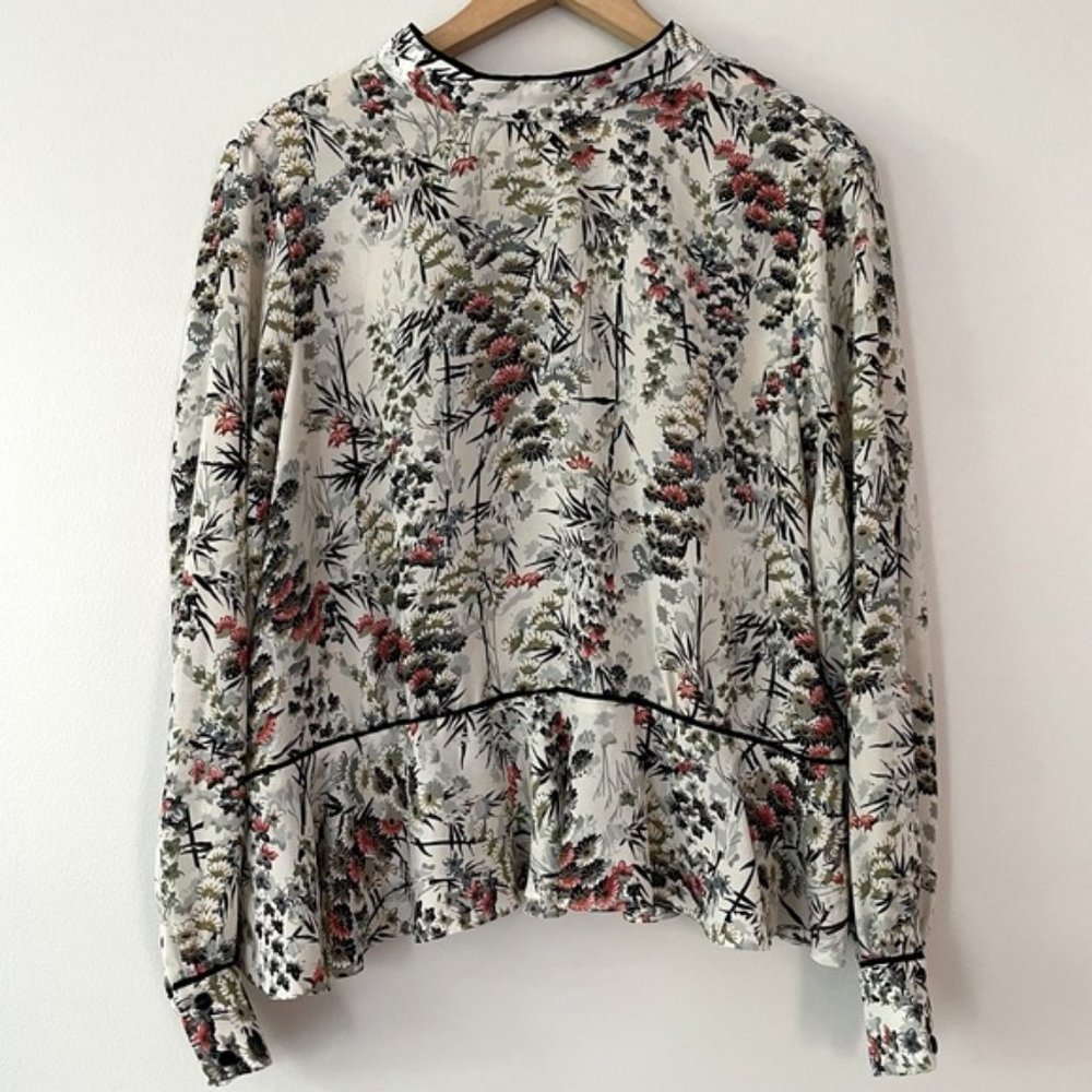 Zara Floral Blouse- Size XL (bin 2A)